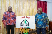 Bawumia and Akufo-Addo unveil Free SHS logo | File photo