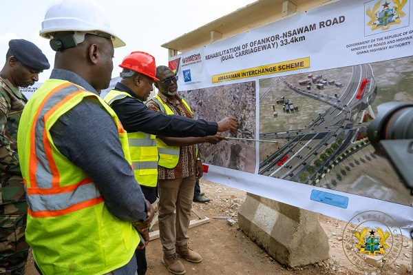 President Mahama demands high-quality works on Nsawam-Ofankor Highway