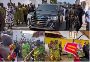 Screenshots From Vidoes Asantehene's Arrival At Oguaa