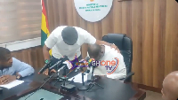 Emmanuel Armah-Kofi Buah (R), was captured shedding tears