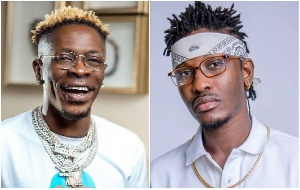 Tinny (R) says dancehall musician Shatta Wale (L) should clapback at anyone who insults him