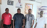 Abubakar Sedik, the DCE, in a picture with the new CLOGSAG executives