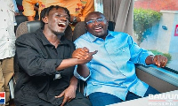King Paluta with Dr. Mahamudu Bawumia in a bus