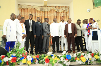 Dr. Bawumia with some members of the clergy