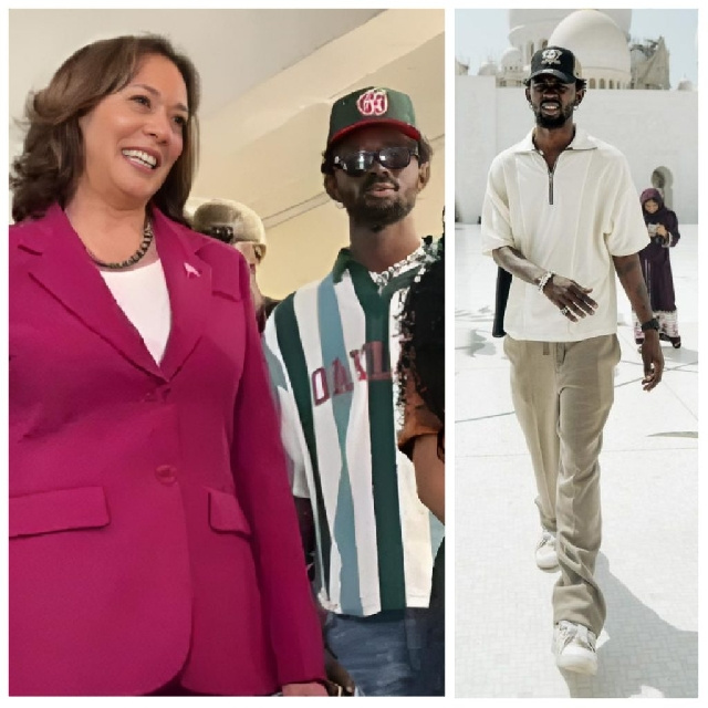 Kamala Harris with Black Sherif