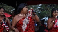 Maame Ode performing at Chairman Wontumi's mother's funeral