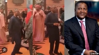 Aliko Dangote showcases dance moves at an event