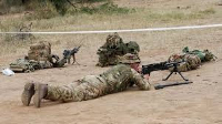 The British army holds training exercises near Nanyuki in Kenya