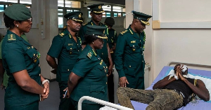 The injured officer was visit by the Comptroller-General of Immigration
