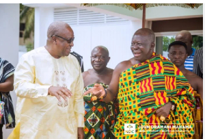 John Mahama and Asantehene Otumfuo Osei Tutu II