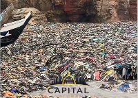 A picture of the Waste at the shore