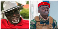 Fred Amugi (L) is a veteran Ghanaian actor,   Kwadwo Nkansah LilWin  (R)