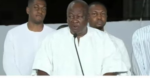 President-elect John Mahama delivering his acceptance speech