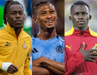 L-R: Thomas-Asante, Rahim Ibrahim and Afena Gyan will join Black Stars for AFCON qualifiers