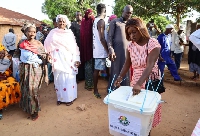 Voters cast their ballots in Guinea-Bissau's legislative elections in Bissau on June 4, 2023
