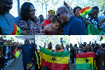 President Mahama 'mobbed' as he arrives in Lyon for high-level talks