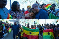 Scenes from Mahama’s arrival in Lyon