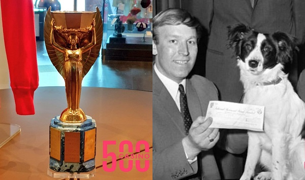 The 1966 World Cup trophy was founded by dogs