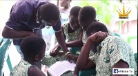 Basic pupils being taught how to read in the Ga Language