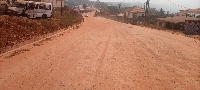 A picture of the untarred road