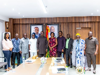 John Jinapor pictured with new board members of GRIDCo