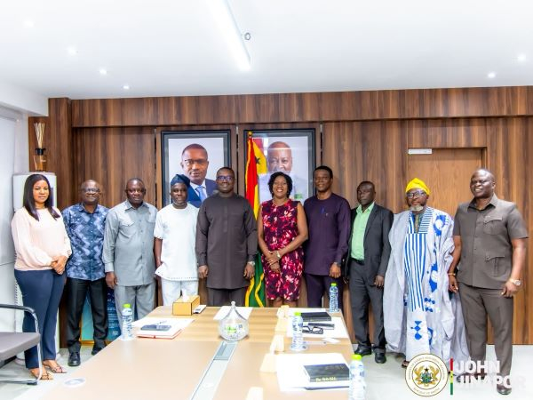 John Jinapor pictured with new board members of GRIDCo