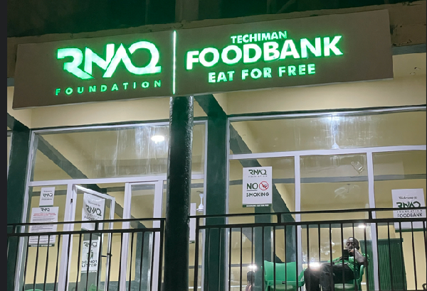 RNAQ has officially opened its Techiman food bank branch for people to eat for free