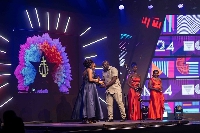 Worlasi Langani receiving the award
