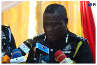 IGP Christian Tetteh Yohuno addressing the press on Monday, February 23, 2026