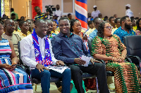 Dr Yaw Adutwum with Jefferson Sackey as they laughed together