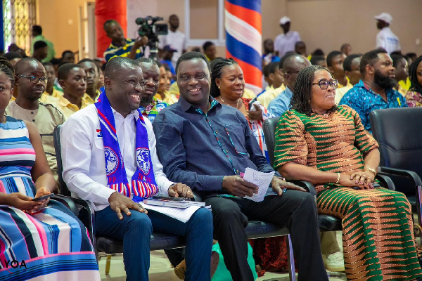 Dr Yaw Adutwum with Jefferson Sackey as they laughed together