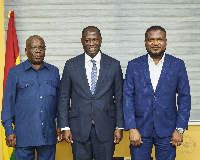 Emmanuel Armah-Kofi Buah (M) visited the Minerals Commission of Ghana