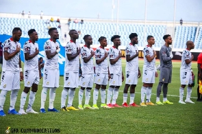 Black Stars line up ahead of a game