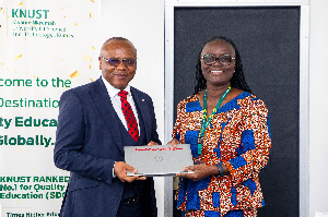 Henry Onwuzurigbo, MD/CEO of Zenith Bank Ghana & Vice Chancellor of KNUST, Prof. Rita Dickson
