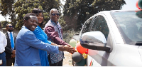 A vehicle being presented to the Zonal Office in Takoradi