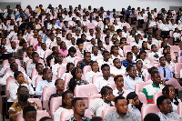 File photo of tertiary students during an orientation programme