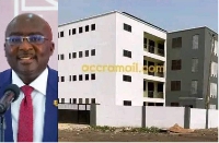 Vice President Dr Bawumia and one of the supposed hostel for Kayayei