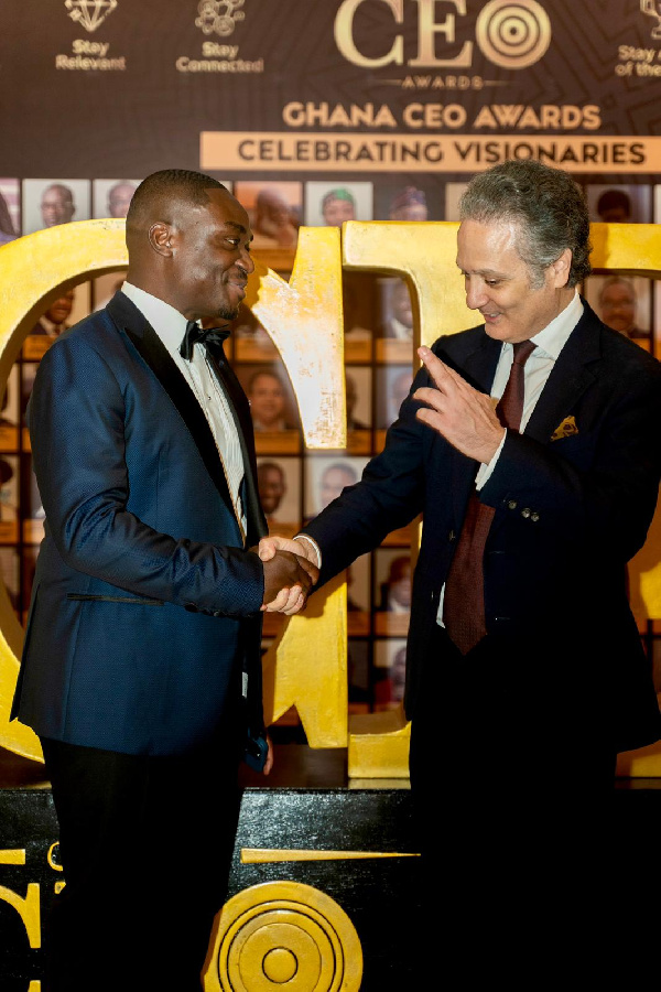 Attorney Edmond Ahadome receiving his award