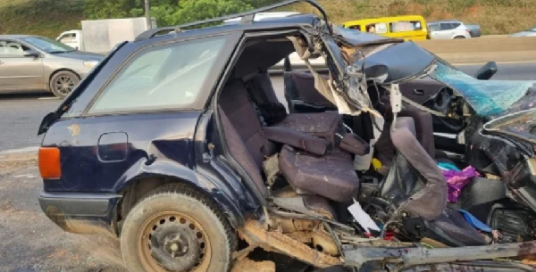 Scene of a fatal crash near Secretariat on the Lagos-Ibadan Expressway