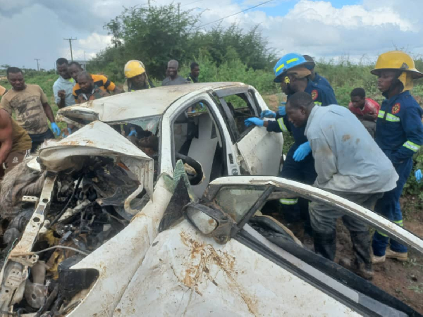 The accident involved a Toyota Vitz and Toyota Haice