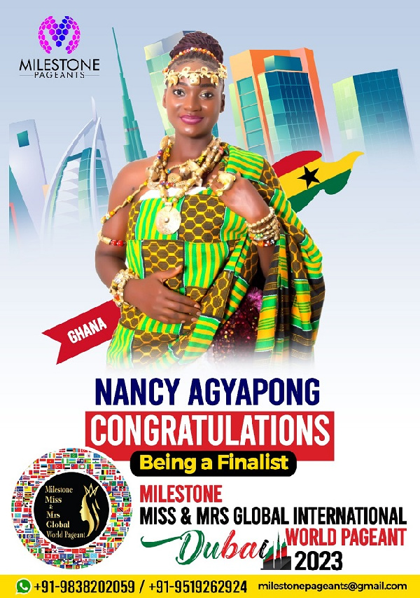 Nancy Agyapong represents Ghana at Miss and Mrs Global International in Dubai