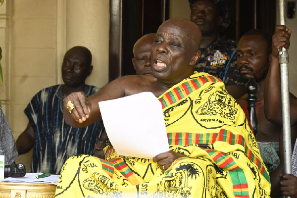The Okyenhene has outlawed the practice of burying the dead within private homes