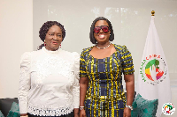 Veep Professor Opoku-Agyemang and Obuobia Darko-Opoku during the visit