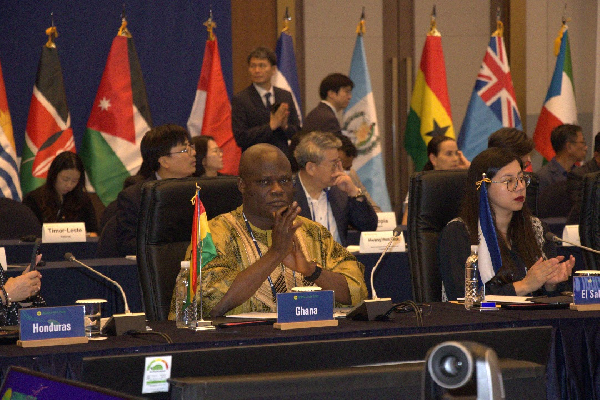 Ahmed Ibrahim, Minister of Local Government, Chieftaincy and Religious Affairs (M) at the summit