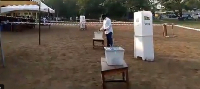 Afenyo Markin  casts his vote