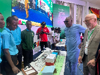 Dr Clement Apaak with some of the young STEAM students