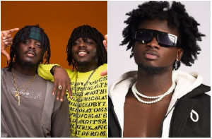 Musicians DopeNations (L) and Kuami Eugene (R) have clashed online