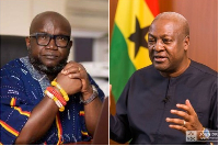 Ken Ashigbey (L) says President John Dramani Mahama's power would soon diminish