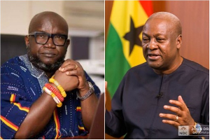 Ken Ashigbey (L) says President John Dramani Mahama's power would soon diminish