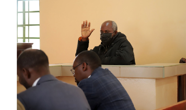 John Baptist Muzahura in the dock at Isingiro Chief Magistrate's court